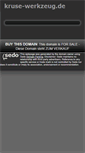 Mobile Screenshot of kruse-werkzeug.de
